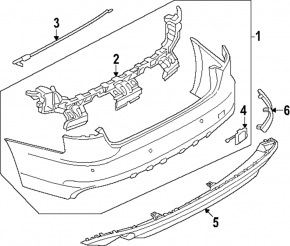 Capacul carligului de tractare pentru bara spate Audi A4 B9 17-19, nou, original