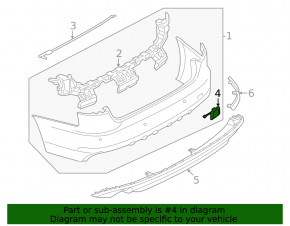 Capacul carligului de tractare pentru bara spate Audi A4 B9 17-19, nou, neoriginal