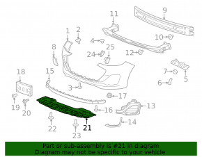 Apărătoare bara față Chevrolet Spark 16-22