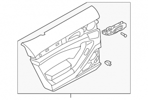Обшивка двери карточка задняя правая Porsche Panamera 10-16 кожа, черно-красная, под шторку