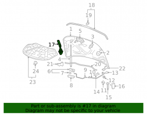 Петля капота правая VW CC 13-17 рест