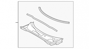 Решетка дворников пластик Toyota Highlander 08-13
