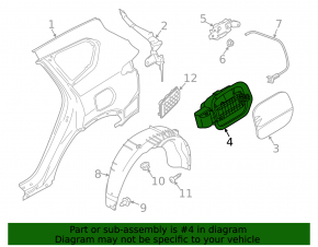 Корпус лючка бензобака Hyundai Santa FE 19-20