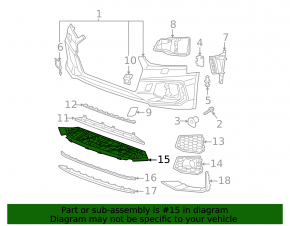 Защита переднего бампера Audi A4 B9 18-19 RS4