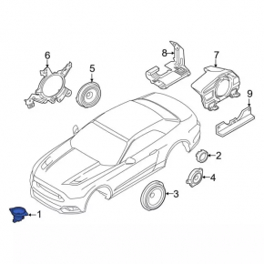 Динамик передней панели центральный Ford Mustang mk6 15-23