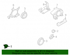 Динамик передней панели центральный Ford Mustang mk6 15-23