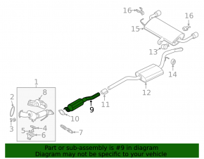 Катализатор нижний Ford Escape MK3 13-18 1.5T