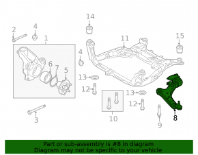 Рычаг нижний передний правый Land Rover Range Rover Evoque 17-19