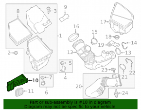 Воздухоприемник BMW 5 G30 17-23 2.0T, 3.0T, 530e hybrid