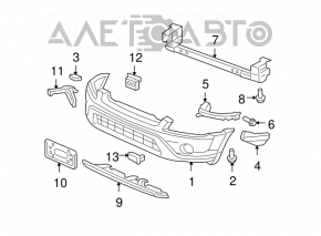 Крепление переднего бампера правое Honda CRV 02-06