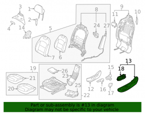Husă laterală stânga scaun șofer Kia Niro 23-26 negru