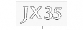 Эмблема надпись JX35 крышки багажника Infiniti JX35 13-13