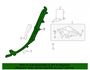 Prag interior spate dreapta negru pentru Mercedes H247 GLA 20-26