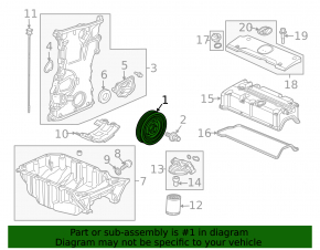 Шкив коленвала Honda CRV 12-16 2,4