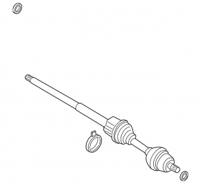 Semiarbore cardanic față dreapta Volvo XC90 16-22 T5, T6 AWD