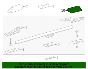 Capac bară de plafon spate dreapta pentru Toyota Land Cruiser 24-26 pentru vedere panoramică