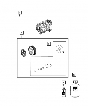 Компрессор кондиционера Jeep Grand Cherokee WL 21-26 3.6
