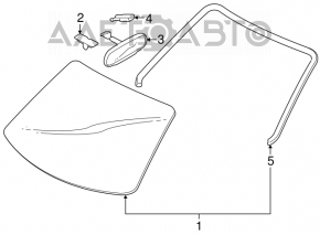 Лобовое стекло Mazda3 03-08 HB