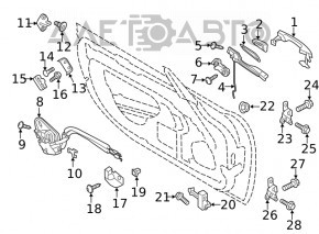 Заглушка внешней ручки передняя левая Mazda CX-9 16-23
