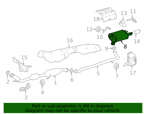 Глушитель задняя часть бочка Toyota Camry v70 20-24 hybrid XLE