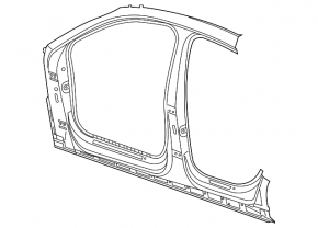 Стойка кузова центральная левая Audi A6 C8 19-24