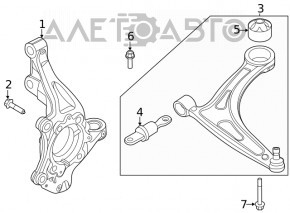 Цапфа передняя левая Kia K5 21-26