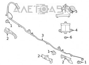Кронштейн датчика слепых зон правый Subaru Outback 20-23