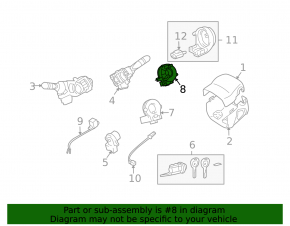 Senzorul unghiului de rotire a volanului pentru Lexus RX400h 06-09