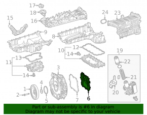 Передняя крышка ГБЦ Mercedes W167 GLE 350 450 20-23 3.0h M256