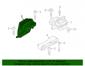 Подушка двигателя правая BMW 2 F44 20-24 2.0T, AWD