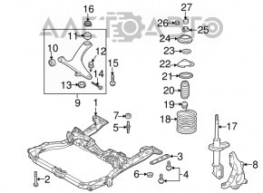 Цапфа передняя левая Subaru XV Crosstrek 13-14