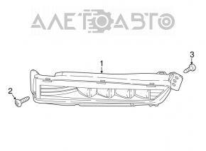Противотуманная фара птф правая Honda Accord 18-20 LED, под полировку