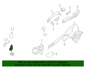 Петля двери нижняя задняя левая Nissan Ariya 23-26