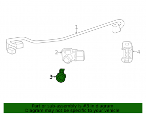 Inel de montare senzor parcare bara spate Lexus GX460 10-13 alb 070