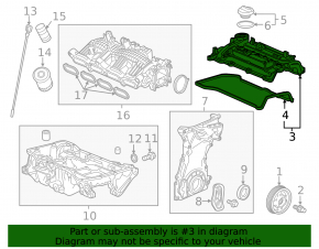 Крышка клапанная Honda CRV 17-22 1.5Т L15BE