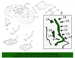 Заливная горловина топливного бака Subaru Outback 20-23