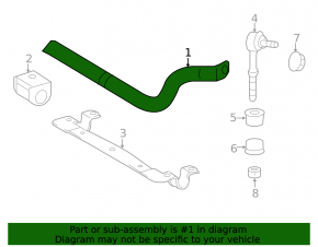 Stabilizator spate pentru Lexus CT200h 11-17, 23mm
