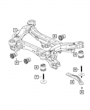 Подрамник задний Chrysler 200 15-16 FWD
