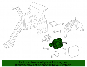 Корпус лючка бензобака Toyota Venza 21-24