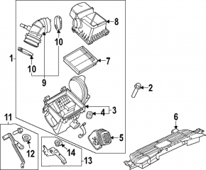 Корпус воздушного фильтра Ford Escape MK4 20-20 hybrid