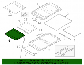 Стекло люка переднее Mini Cooper F56 3d 14-24