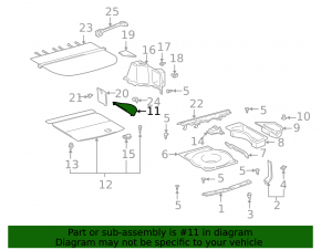 Крышка кармана багажника левая Lexus RX300 98-03 бежевая