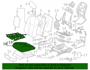 Пассажирское сидение Lexus RX350 RX450h 16-19 с airbag, электро, подогрев, кожа серая