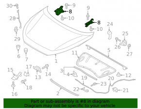 Петля капота правая Hyundai Tucson 16-21