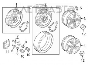 Диск колесный R19 x 8,5J Audi Q3 8U 15-18