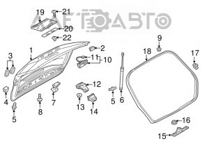 Петля двери багажника левая Audi Q3 83A 19-25