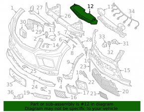 Дефлектор радиатора верхний Mercedes GL-class X166 13-16 AMG pkg, off road pkg