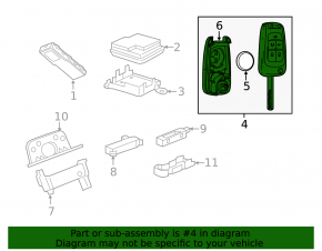 Ключ smart Chevrolet Trax 19-22 4 кнопки