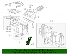 Кронштейн корпуса воздушного фильтра Honda Civic XI FE/FL 22-26 2.0 нижний