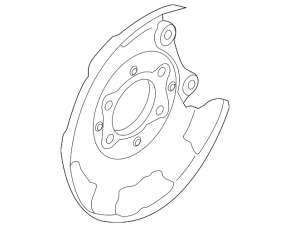 Кожух тормозного диска задний левый Hyundai Elantra AD 17-20 без кронштейна